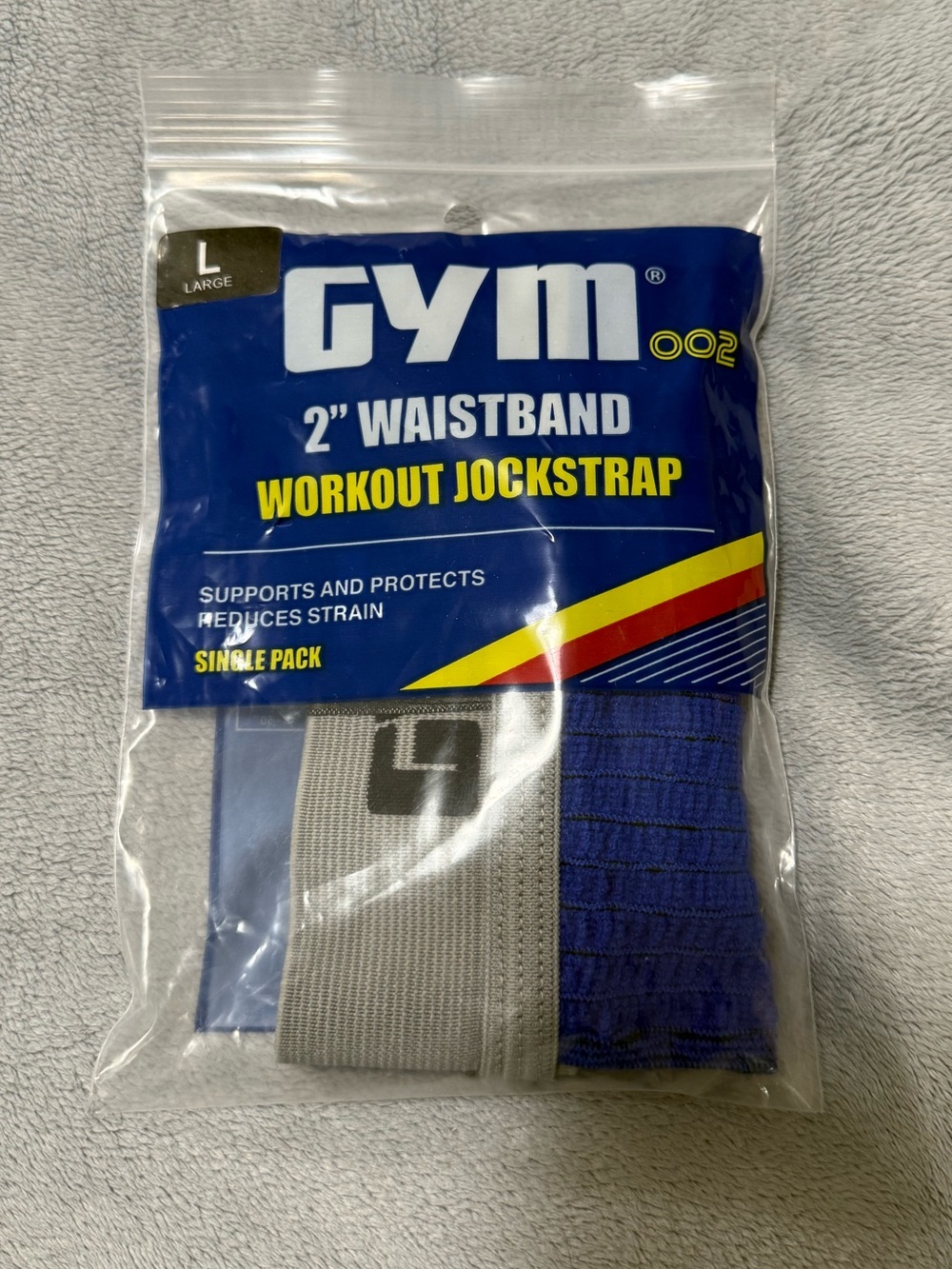 Classic Workout Jockstrap with a 2” Waistband- Blue. Size Large. NWT